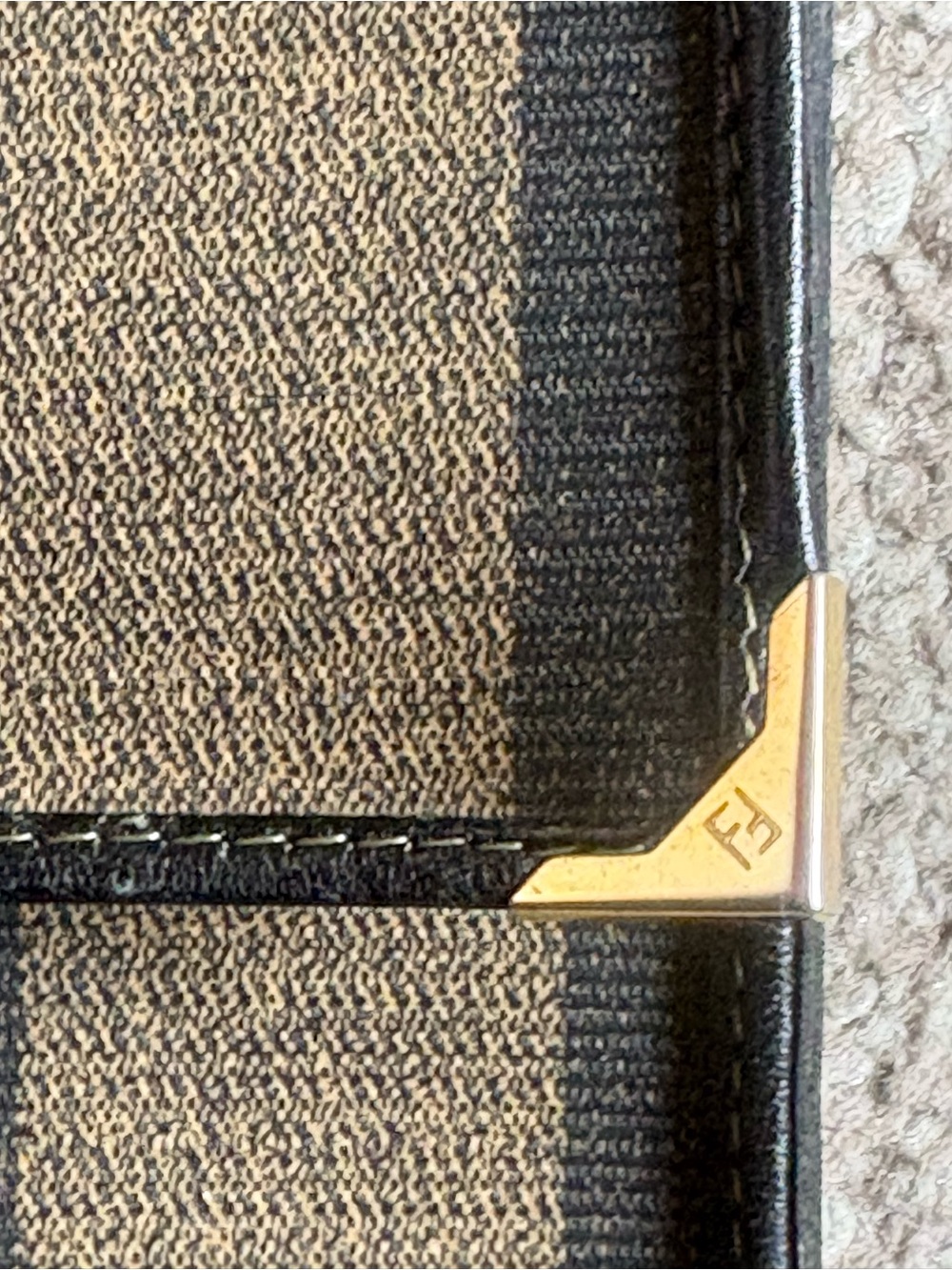 Auth Fendi pecan Organizer Clutch bag leather Vintage - Picture 13 of 16